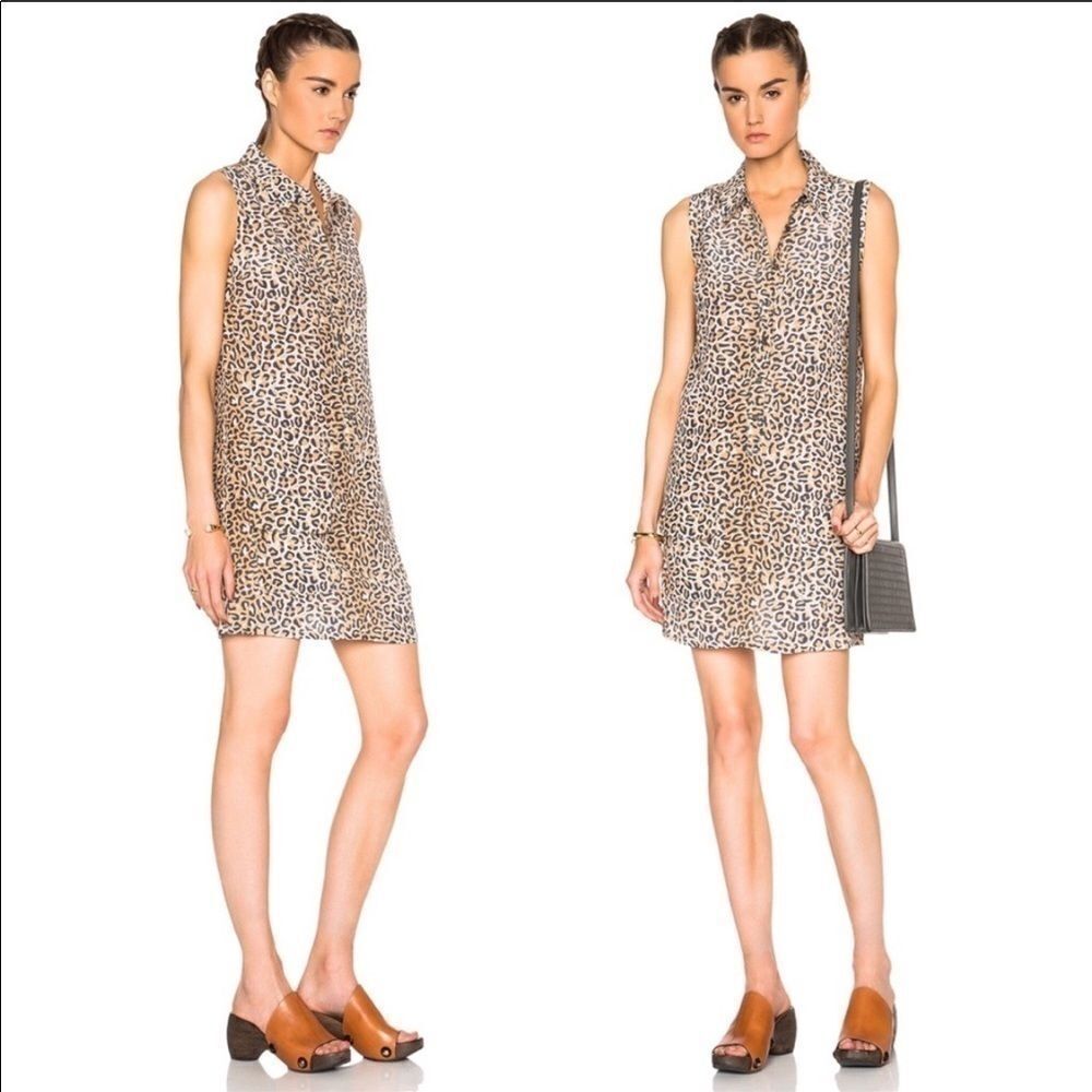 Equipment Lucida Leopard Print Shirtdress
